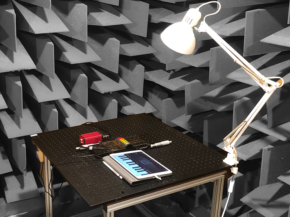 ACEL demonstration setup with driving circuit for sound and light emission