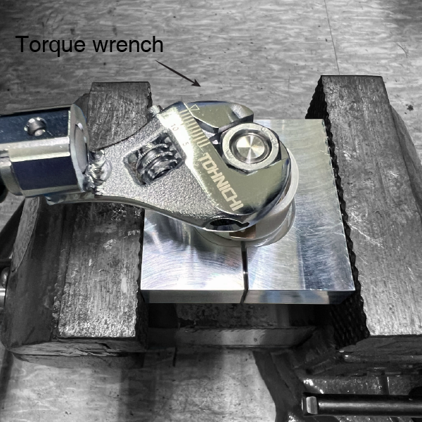 Preloading stud bolt and nut with torque wrench during MiPAL assembly
